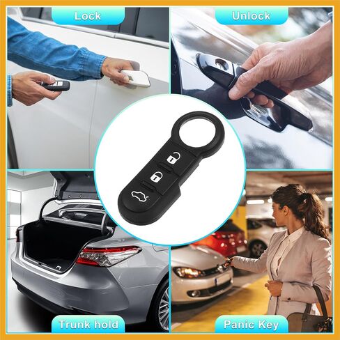 3 زر سيارة عن بعد فوب إدراج لوحة مطاطية لوحة المفاتيح استبدال لشركة فيات 500 500X 500L 2007-2020 استبدال in Saudi Arabia