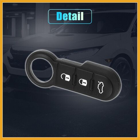 3 زر سيارة عن بعد فوب إدراج لوحة مطاطية لوحة المفاتيح استبدال لشركة فيات 500 500X 500L 2007-2020 استبدال in Saudi Arabia