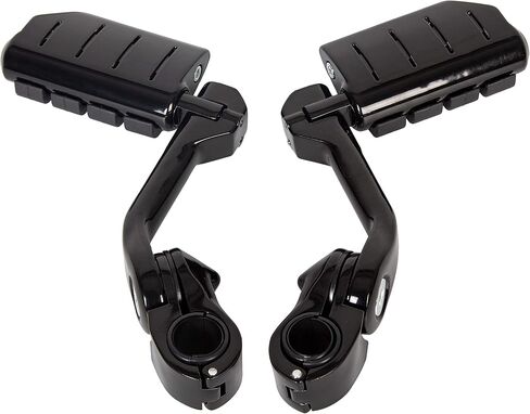 1.25'' Long Highway Foot Pegs Compatible with Harley Softail Sporster Dyna Road King Electra Glide Street Glide Models w/Quick Clamps Footpegs Black in Saudi Arabia
