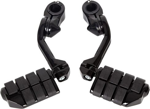 1.25'' Long Highway Foot Pegs Compatible with Harley Softail Sporster Dyna Road King Electra Glide Street Glide Models w/Quick Clamps Footpegs Black in Saudi Arabia