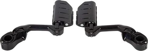 1.25'' Long Highway Foot Pegs Compatible with Harley Softail Sporster Dyna Road King Electra Glide Street Glide Models w/Quick Clamps Footpegs Black in Saudi Arabia