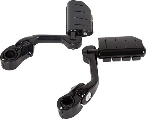 1.25'' Long Highway Foot Pegs Compatible with Harley Softail Sporster Dyna Road King Electra Glide Street Glide Models w/Quick Clamps Footpegs Black in Saudi Arabia
