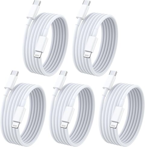 iPhone Charger, [MFi Certified] USB C to Lightning Cable Fast Charging 5Pack 3/6FT Apple MFi Certified Lightning Cable Compatible with 14/13/12/11 Pro Max/XS MAX/XR/XS/X/8/iPad in Saudi Arabia