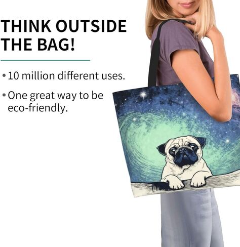 Tote Shoulder Bag Large Durable Reusable Eco-friendly Handbag Lightweight Stylish for Daily Use-19.7x15.7x5.9 Inch in Saudi Arabia