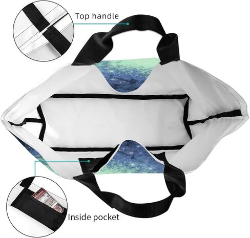 Tote Shoulder Bag Large Durable Reusable Eco-friendly Handbag Lightweight Stylish for Daily Use-19.7x15.7x5.9 Inch in Saudi Arabia