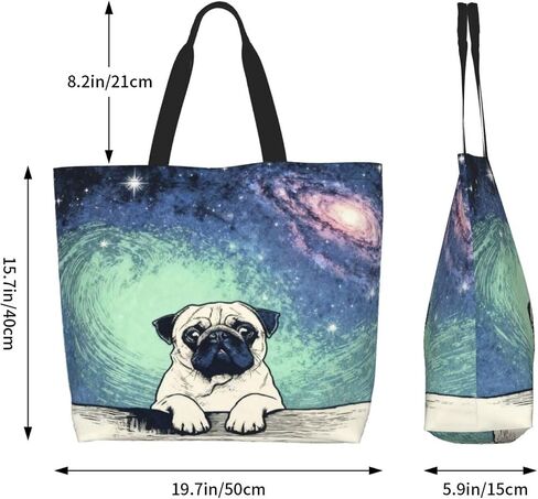 Tote Shoulder Bag Large Durable Reusable Eco-friendly Handbag Lightweight Stylish for Daily Use-19.7x15.7x5.9 Inch in Saudi Arabia
