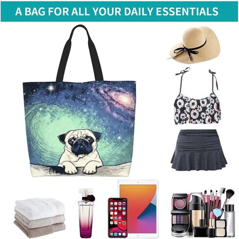 Tote Shoulder Bag Large Durable Reusable Eco-friendly Handbag Lightweight Stylish for Daily Use-19.7x15.7x5.9 Inch in Saudi Arabia