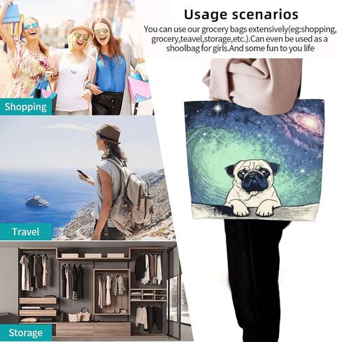 Tote Shoulder Bag Large Durable Reusable Eco-friendly Handbag Lightweight Stylish for Daily Use-19.7x15.7x5.9 Inch in Saudi Arabia