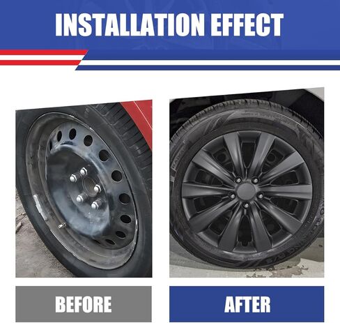 مجموعة أغطية إطارات WolfX مقاس 16 بوصة مكونة من 4 غطاء حافة عجلة لسيارة Toyota Corolla 2009-2025 (متضمنة لسيارة Toyota Matrix 2009-2014) (تناسب فقط المحور الفولاذي) استبدال غطاء محور حافة العجلة من مادة ABS+PC، أسود غير لامع 2 in Kuwait