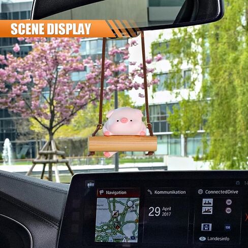 Cute Swinging Giraffe Car Mirror Hanging Accessories, Car Rear View Mirror Charm, Funny Auto Interior Pendant Ornament, Vehicle Lucky Decoration Present for Men Women (Giraffe) in Saudi Arabia