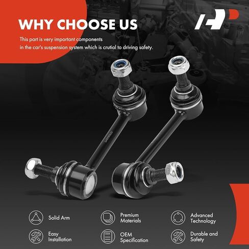 A-Premium 2 x Rear Sway Bar Links Stabilizer Bar Links, Compatible with Honda Accord Crosstour 2010-2011, Crosstour 2012-2015 in Saudi Arabia