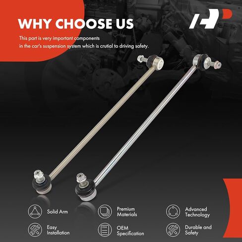 A-Premium 2 x Front Sway Bar Links Stabilizer Bar Links, Compatible with BMW 745i & 745Li 2002-2005, 750i & 750Li 2006-2008, 760i 2004-2006, 760Li 2003-2008, Alpina B7 2007-2008 in Saudi Arabia