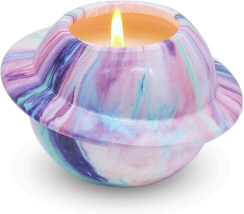Premium Scented Candle - Strong Rose, 8 Oz Large Jar, Pink Ceramic, 100% Natural Soy, Non-Toxic, Ideal for Aromatherapy, Gifts & Home Décor in Saudi Arabia