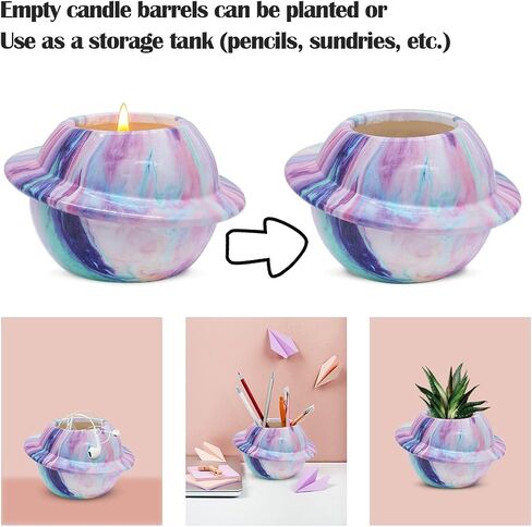 Premium Scented Candle - Strong Rose, 8 Oz Large Jar, Pink Ceramic, 100% Natural Soy, Non-Toxic, Ideal for Aromatherapy, Gifts & Home Décor in Saudi Arabia