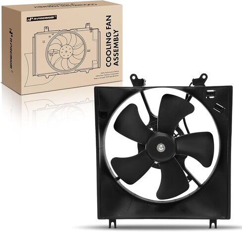 A-Premium Engine Radiator Cooling Fan Assembly Compatible with Mitsubishi Models - Mirage 1997 1998 1999 2000 2001 2002 - Replace# MB845072, MR188156 in Saudi Arabia