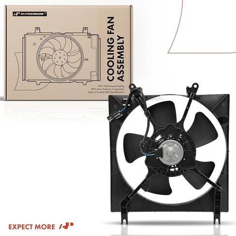 A-Premium Engine Radiator Cooling Fan Assembly Compatible with Mitsubishi Models - Mirage 1997 1998 1999 2000 2001 2002 - Replace# MB845072, MR188156 in Saudi Arabia