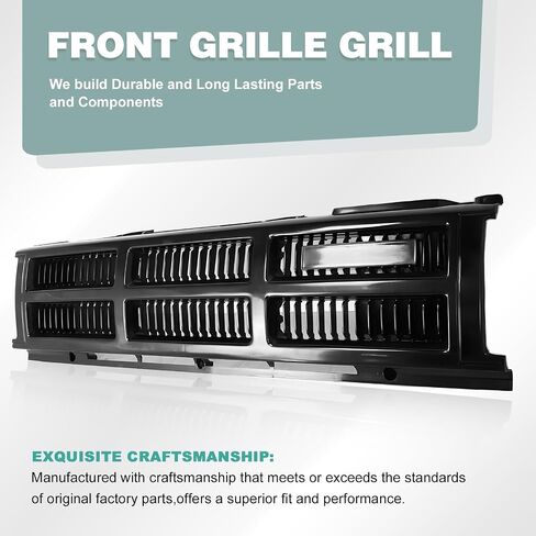 CarPartsDepot Front Grille Grill Compatible With Toyota Pickup Truck (Black, 1989-1991 Toyota Pickup RWD) in Saudi Arabia