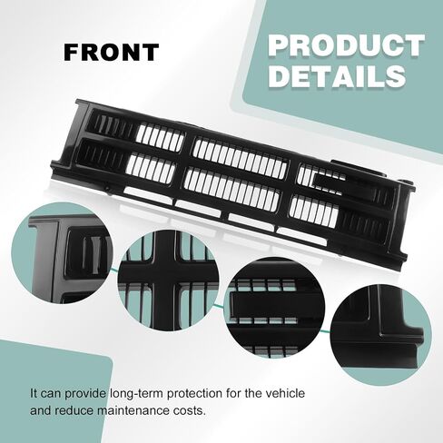 CarPartsDepot Front Grille Grill Compatible With Toyota Pickup Truck (Black, 1989-1991 Toyota Pickup RWD) in Saudi Arabia
