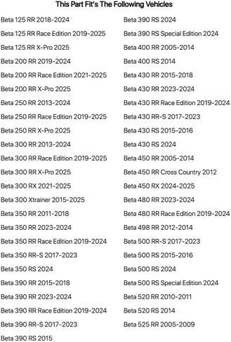 طقم محمل ربط الناب لإصدار BETA 300 RR Race 2019-2022 in Saudi Arabia