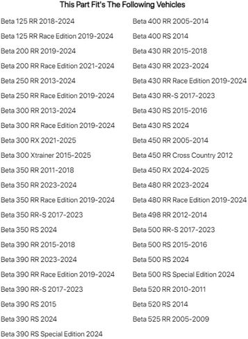 طقم محمل ربط الناب لإصدار BETA 300 RR Race 2019-2022 in Saudi Arabia