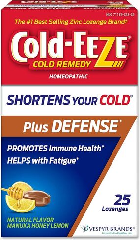 Cold-Eeze Plus Defense الحمضيات الطبيعية مع معينات الزنك من نبات البلسان، علاج البرد المثلي، يقصر أعراض البرد الشائعة، ويعزز صحة المناعة مع Sambucus Nigra، إشنسا وثمر الورد، 25 قيراط in Kuwait