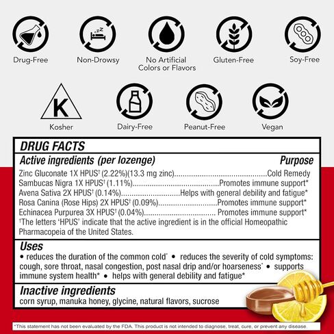 Cold-Eeze Plus Defense الحمضيات الطبيعية مع معينات الزنك من نبات البلسان، علاج البرد المثلي، يقصر أعراض البرد الشائعة، ويعزز صحة المناعة مع Sambucus Nigra، إشنسا وثمر الورد، 25 قيراط in Kuwait