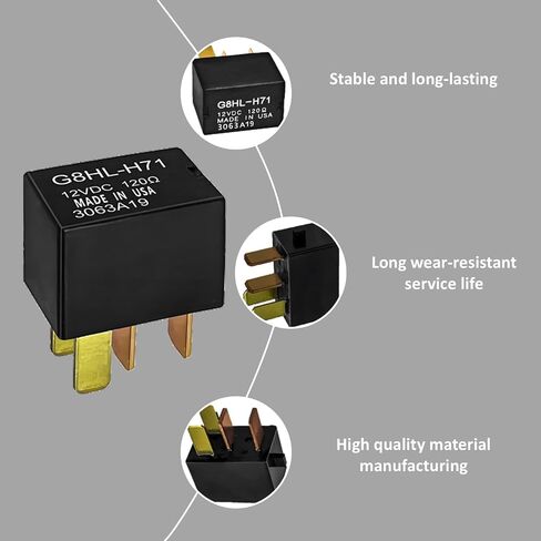 5-Pack Relay G8HL-H71, 39794-SDA-A03 A05 Replacement, 12V DC Automotive Relay Compatible with Honda Accord (2003-2014), Civic (2006-2014), Acura MDX CR-V (2007-2014)​ in Kuwait