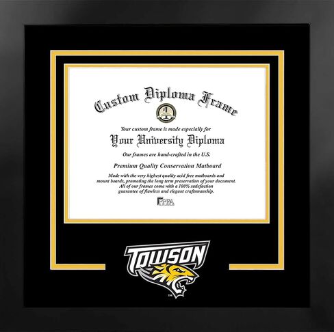 Campus Images NCAA Eastern Michigan Eagles Unisex Spirit Diploma Manhattan Black Frame with Bonus Lithograph, Black, One Size in Saudi Arabia
