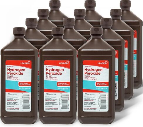 Leader Hydrogen Peroxide Spray Bottle First Aid Antiseptic 3% Solution – Multi-Purpose Cleaner, Gentle & Effective Disinfectant Spray for Home, Cuts, and Scrapes, Easy-to-Use 8 Fl Oz Bottle in Kuwait
