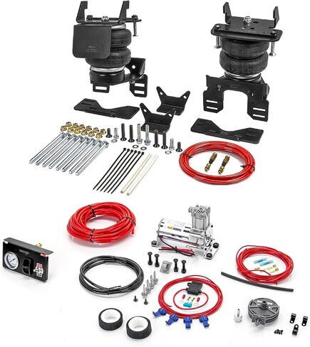TORQUE Air Bag Suspension Kit with Compressor Kit for 2017-2025 Ford F250 F350 4WD only and F450 2WD 4WD F-250 F-350 F-450 Super Duty Rear Helper Bag Spring 5000 lbs (Replaces Firestone 2625) (TR2625) in Saudi Arabia