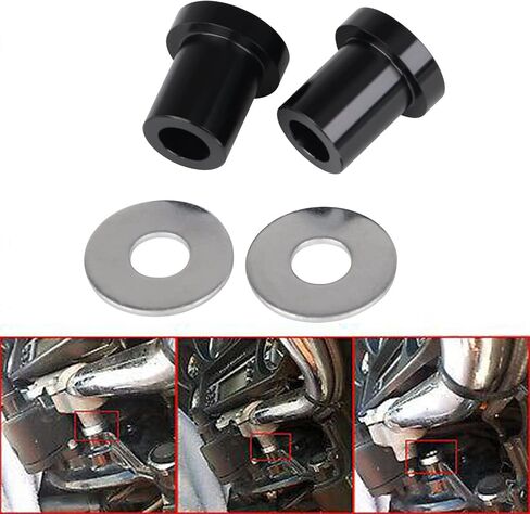 Black CNC Solid Billet Aluminum Handlebar Riser Bushings for Harley Electra Street Road Glide Road King Softail FLHX FLTR FLHT in Saudi Arabia