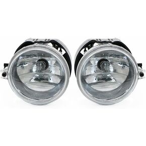 Fog Lights Lamps Assembly Pair for Dodge Challenger 2011-2014/Grand Caravan 2010-2011/Chrysler Town & Country 2010-2013/Dodge Caliber 2010-2012/Jeep Compass 2010-2012 with Bulbs in Saudi Arabia