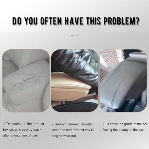 Fit for Honda CRV CR-V 2017 2018 2019 2020 2021 Gray,Car Armrest Pad,Central Armrest Box Leather Cover Armrest Decoration Parts Car Arm Rest Cover Pad,Center Console Pad in Kuwait