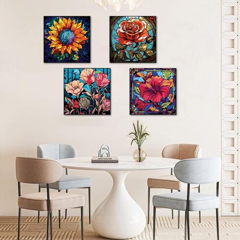 مجموعة مكونة من 6 قطع طلاء بالأرقام للبالغين، مجموعات طلاء للبالغين على المناظر الطبيعية القماشية، مجموعة طلاء المناظر الطبيعية حسب الأرقام، أعمال فنية ملونة مثالية كهدية لديكور حائط المنزل (12 × 16 بوصة) in Kuwait