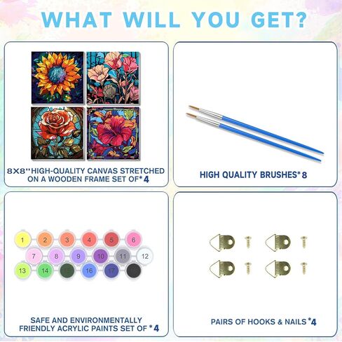 مجموعة مكونة من 6 قطع طلاء بالأرقام للبالغين، مجموعات طلاء للبالغين على المناظر الطبيعية القماشية، مجموعة طلاء المناظر الطبيعية حسب الأرقام، أعمال فنية ملونة مثالية كهدية لديكور حائط المنزل (12 × 16 بوصة) in Kuwait