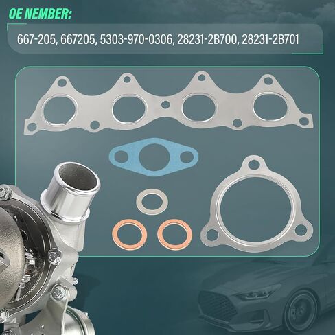 شاحن توربيني مناسب لشركة هيونداي فيلوستر 2013-2015 L4 1.6L G4FJ توربو K03 | يصلح لكيا فورتي كوب 2014 / Forte5 2014-2015 L4 1.6L G4FJ توربو K03, OE 5303-970-0306 in Saudi Arabia