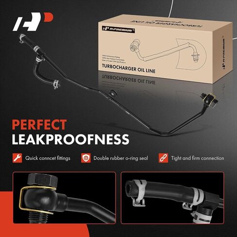 A-Premium Turbocharger Oil Line Compatible with Ford Explorer 2013-2019, Taurus Flex 2010-2019, Police Interceptor Sedan 2013-2019, Police Interceptor Utility 2014-2019 & Lincoln MKS, MKT, 3.5L, Left in Saudi Arabia