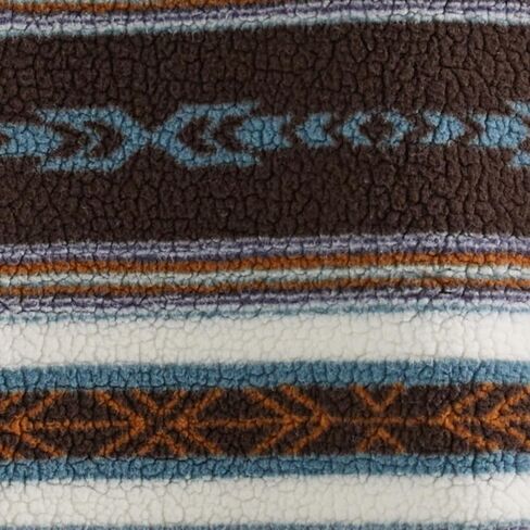 سترة Wrangler Serape باللون البني للنساء من نسيج الشيربا بسحاب كامل متباين من الجنوب الغربي 112356674 in Saudi Arabia
