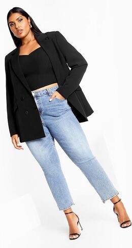 City Chic Plus Size Jacket, Oversized Alexis Blazer Jacket in Saudi Arabia
