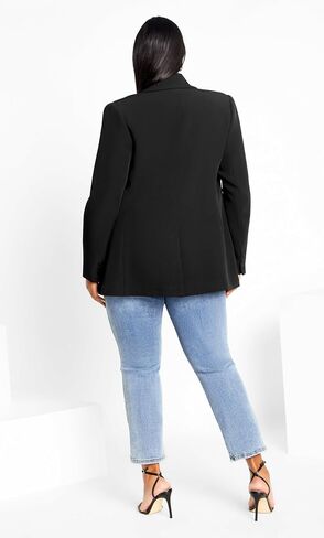 City Chic Plus Size Jacket, Oversized Alexis Blazer Jacket in Saudi Arabia