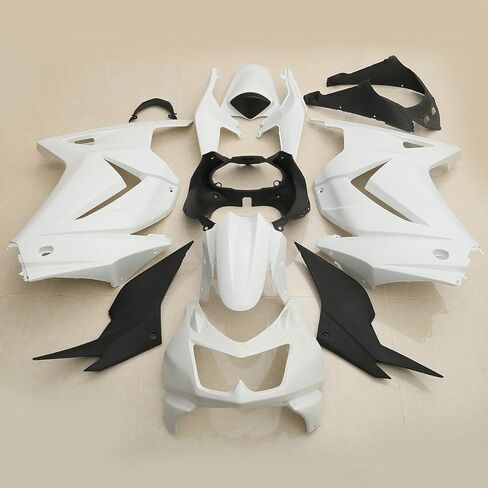 XMT-MOTO Fairing Bodywork Kit Fit for KAWASAKI Ninja 250R EX250 2008 2009 2010 2011 2012 Unpainted white in Saudi Arabia