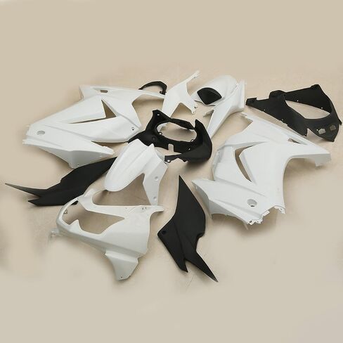 XMT-MOTO Fairing Bodywork Kit Fit for KAWASAKI Ninja 250R EX250 2008 2009 2010 2011 2012 Unpainted white in Saudi Arabia