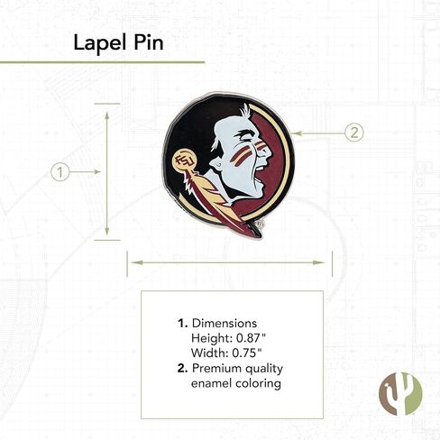 صبار الصحراء جامعة ولاية فلوريدا دبابيس التلبيب سيمينول شعار FSU المينا مصنوعة من المعدن (دبوس C) in Kuwait