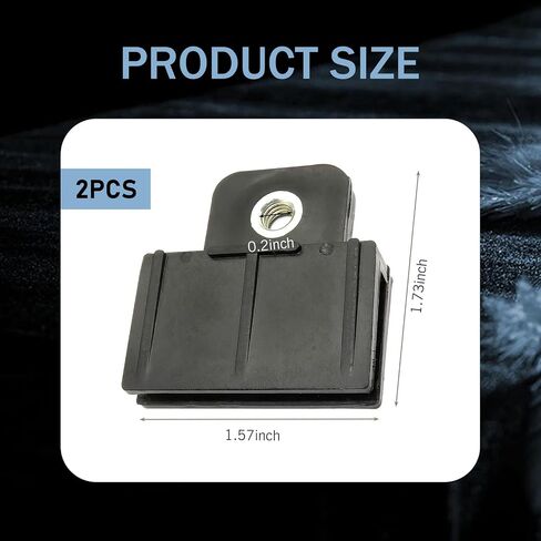 2 PCS Car Window Door Glass Channel Retainer Clip, 1.57" x 1.73" Door Glass Lifter Bracket Buckle, Glass Regulator Holder Sash Clip, Universal for Most Cars (Black) in Saudi Arabia