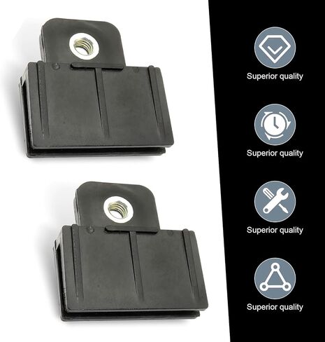 2 PCS Car Window Door Glass Channel Retainer Clip, 1.57" x 1.73" Door Glass Lifter Bracket Buckle, Glass Regulator Holder Sash Clip, Universal for Most Cars (Black) in Saudi Arabia
