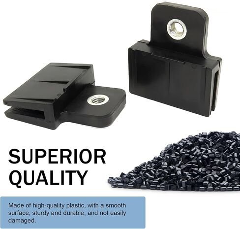 2 PCS Car Window Door Glass Channel Retainer Clip, 1.57" x 1.73" Door Glass Lifter Bracket Buckle, Glass Regulator Holder Sash Clip, Universal for Most Cars (Black) in Saudi Arabia