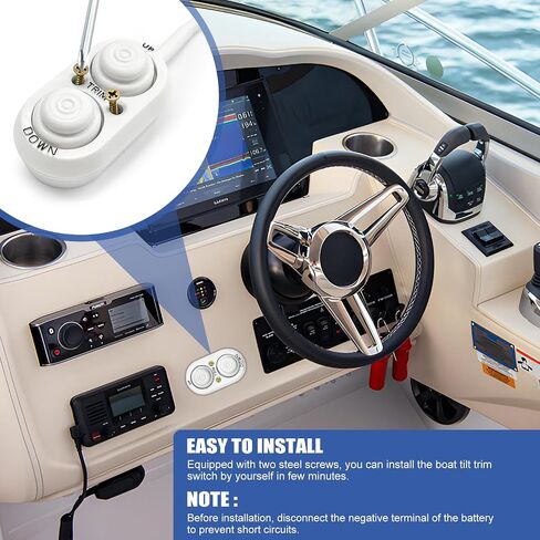 Trim Switch for Boat, Boat Tilt Trim Switch Black Push Button, for Fishing Boats Yachts Ships in Saudi Arabia