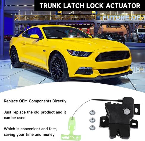 Rear Tailgate Door Latch Lock Actuator Trunk Latch Lock Actuator - Compatible for Ford Mustang 3.7L V6 - Gas 2011-2014 [Base] - Replace Part DR3Z-5443200-A, AR3Z-6343200-A in Saudi Arabia