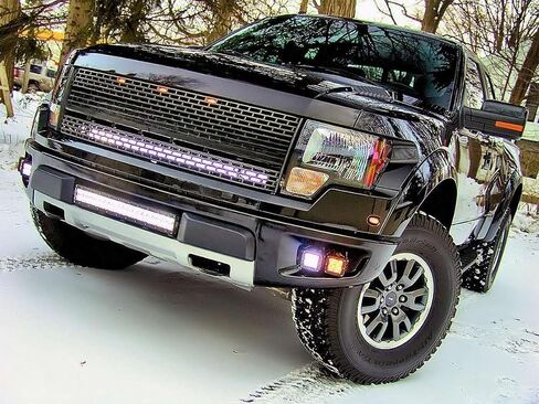 iJDMTOY Universal 20-22 بوصة LED شريط إضاءة على شكل حرف U متوافق مع Jeep Truck SUV 4x4 ATV على قضبان الثور، والمصدات، وإدراج الشبكة السفلية، والأسقف، والجذوع وما إلى ذلك. in Saudi Arabia