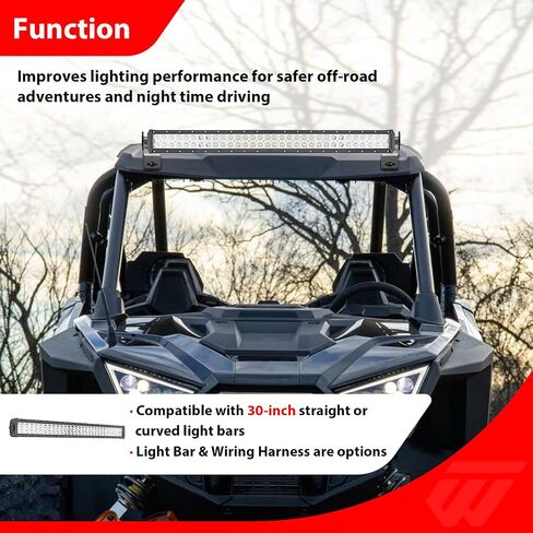 WeiSen 30" Straight/Curved LED Roof Light Bar Mounts Brackets Compatible with Polaris RZR Pro XP/Turbo R/Pro S 2020-2025 in Saudi Arabia